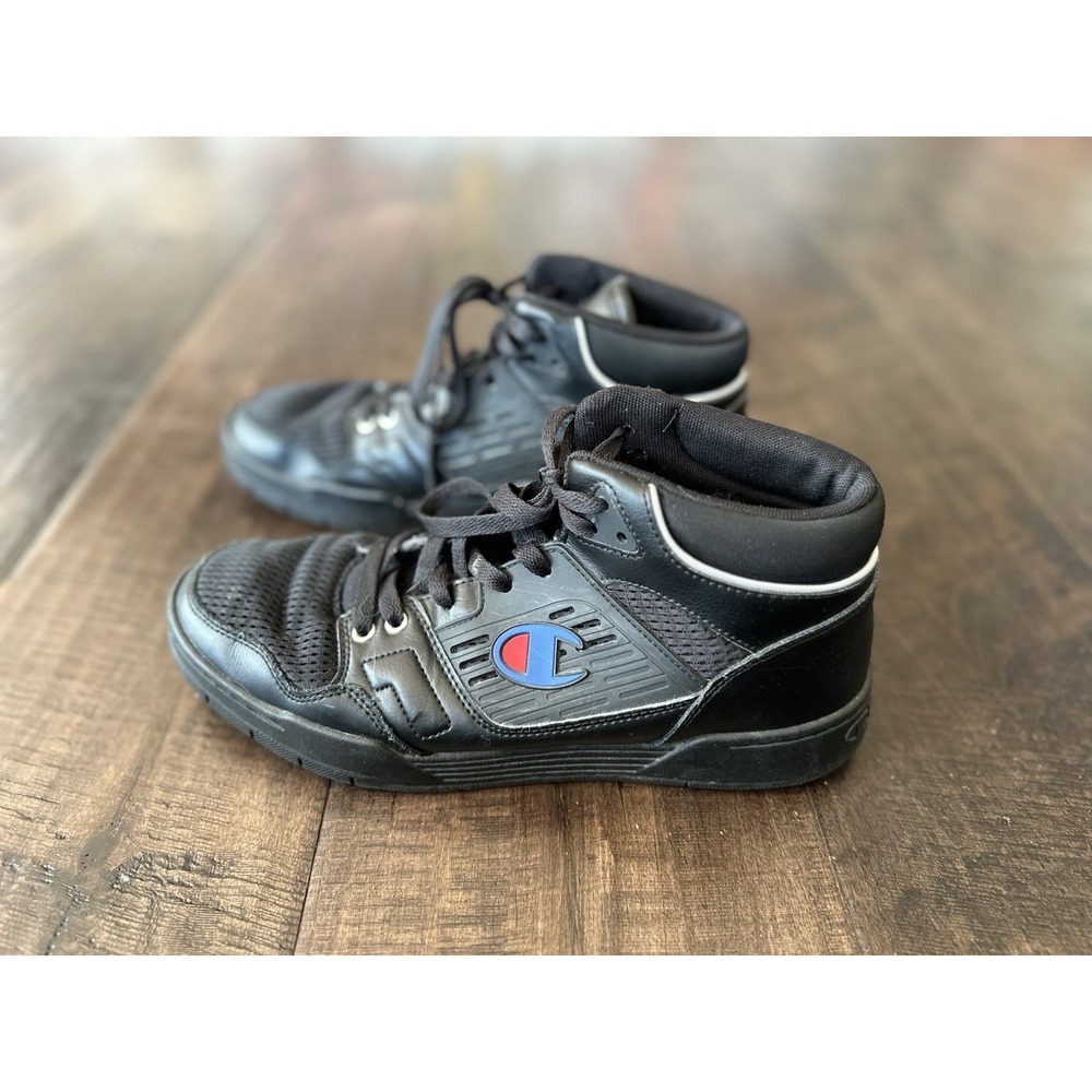 Champion 3 On 3 Sneakers Mens Size 10 M Black Hi Top Lace Up Logo
